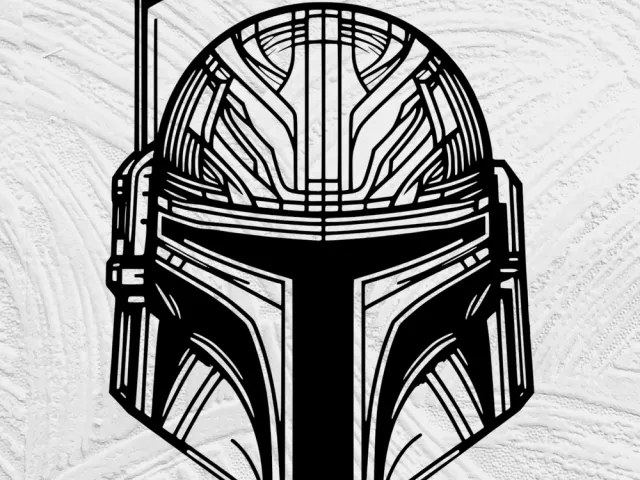 Geometric Low Poly Boba Fett
