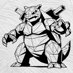 Blastoise Hard Line Art