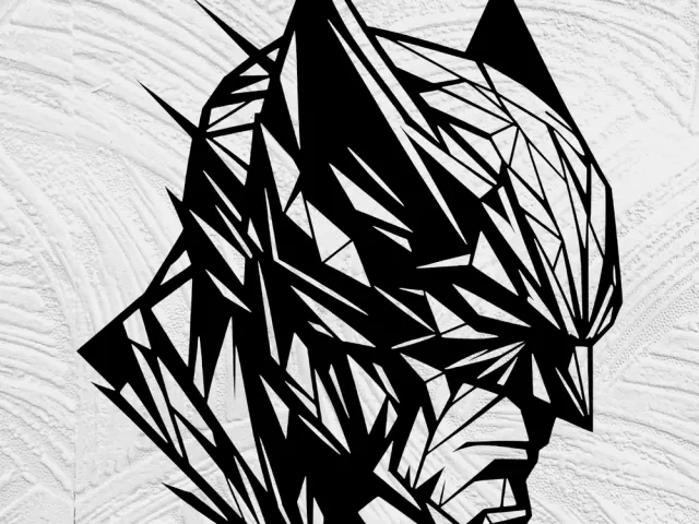 wolverine face low poly Art