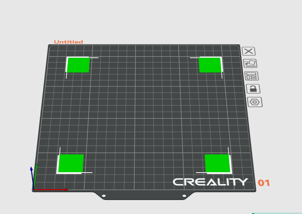 First layer calibration 200x200 four corners Ender 5 s1
