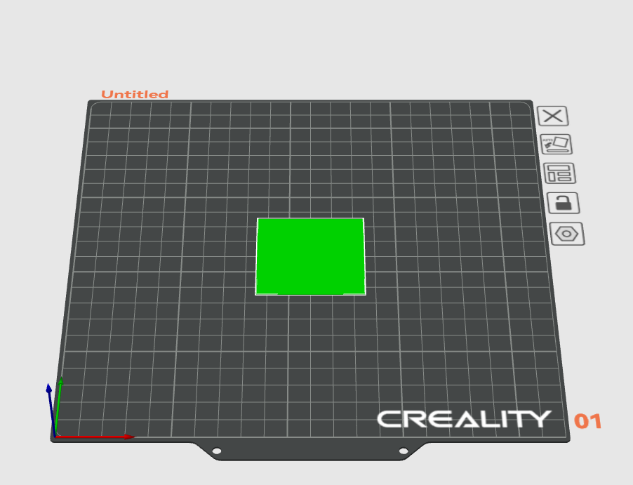 First layer calibration 50x50 middle square to adjust z offset Ender 5 s1
