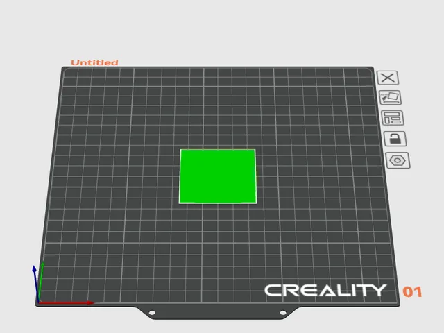 First layer calibration 50x50 middle square to adjust z offset Ender 5 s1