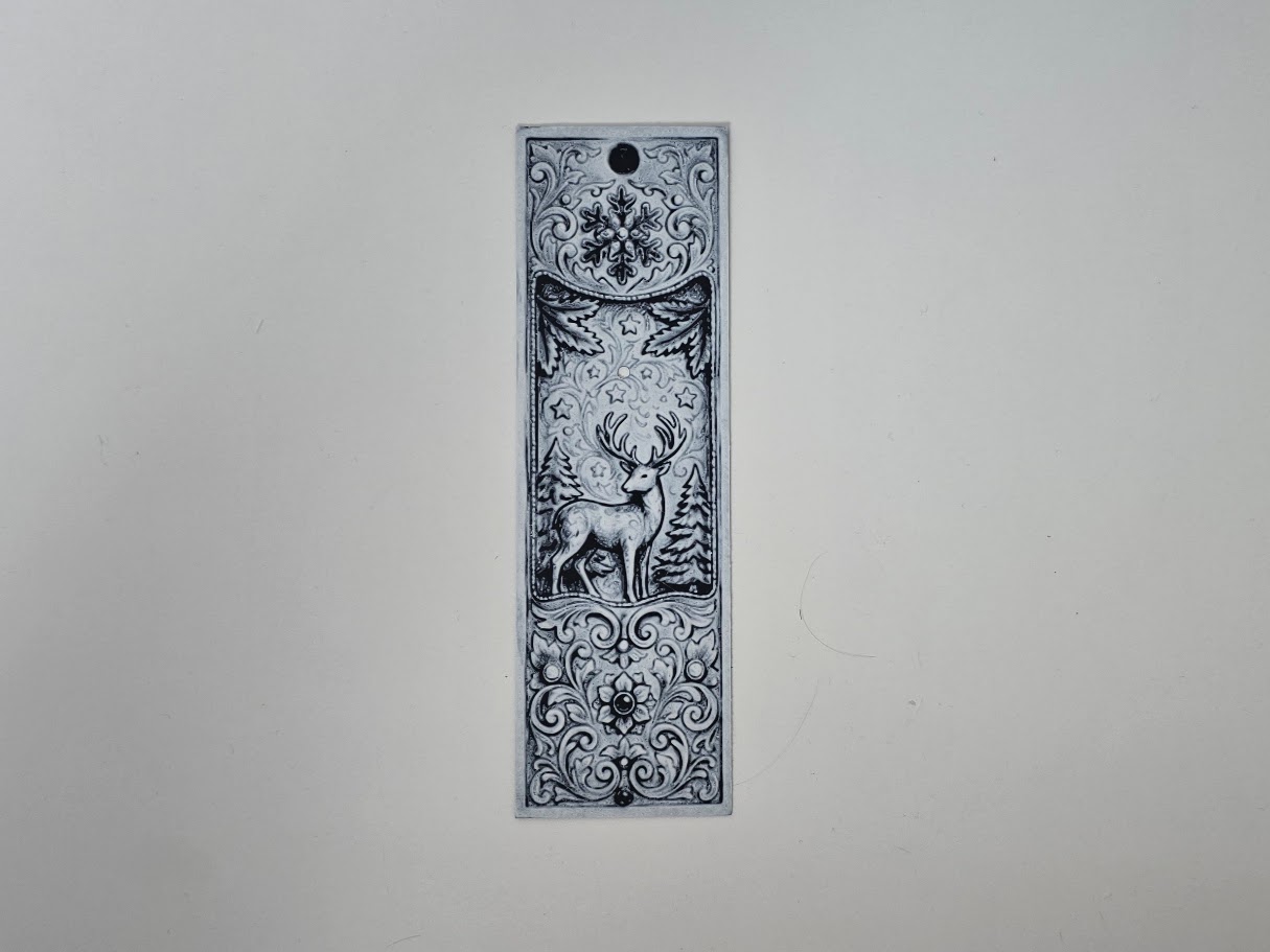 Christmas Deer Art Bookmark