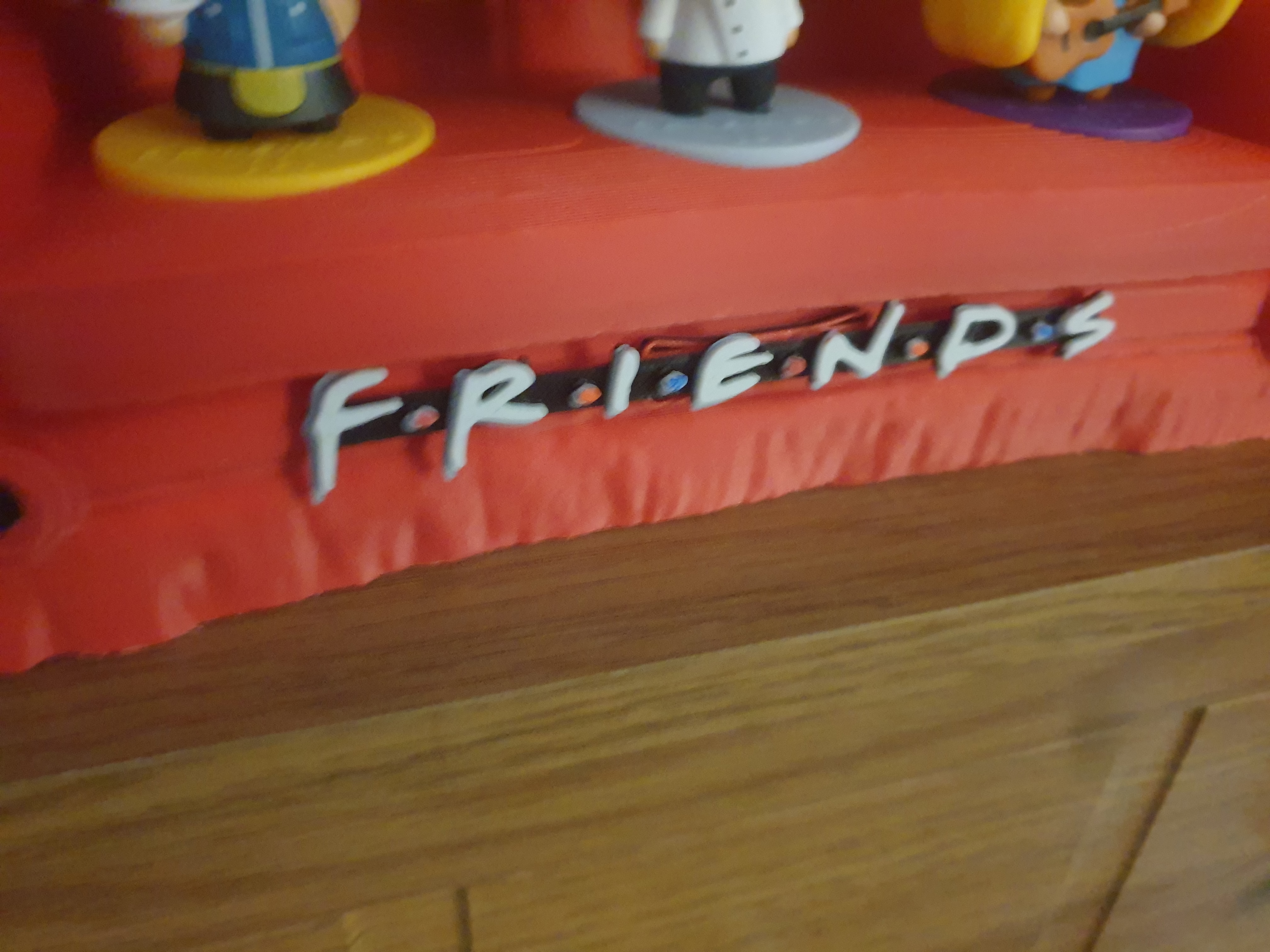 Friends logo (also fits the sofa for Mcdonalds bobble heads)