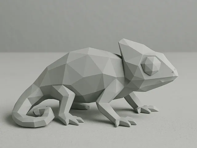 Low poly gecko