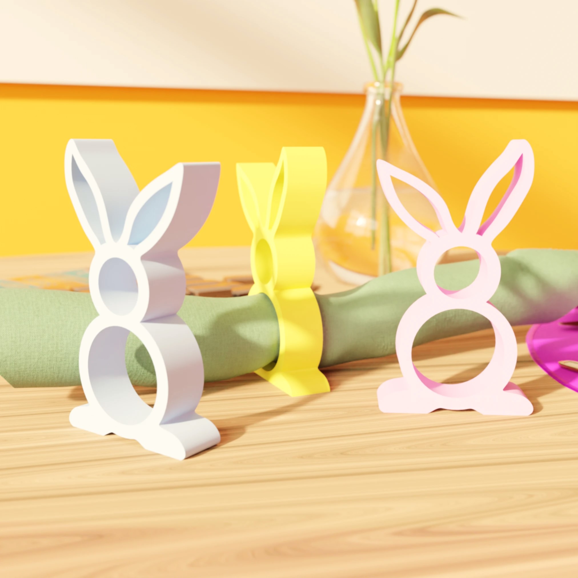 Miniatura 4 do modelo 3D Easter Bunny Napkin Ring Decoration