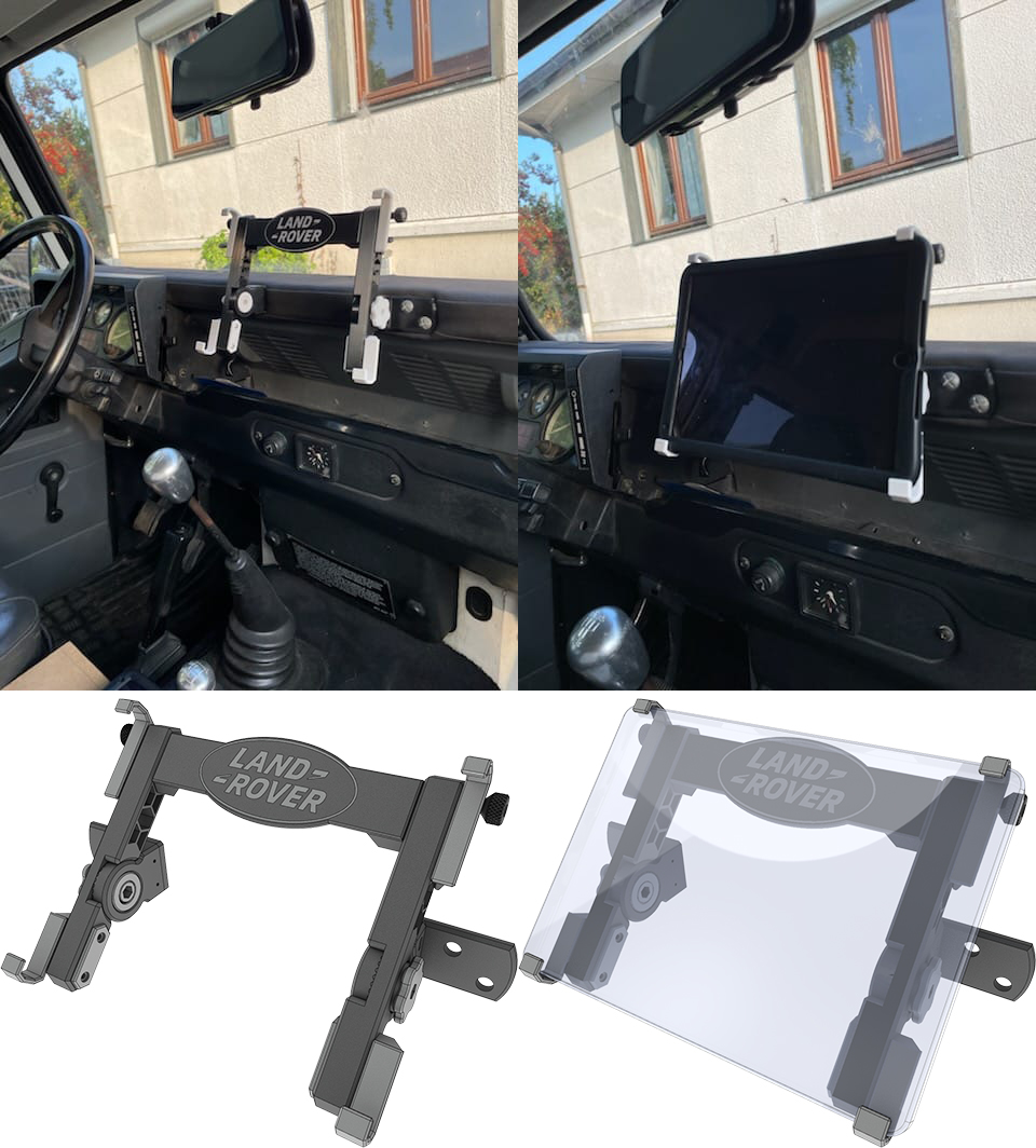 Tablet support for Land Rover - Defender