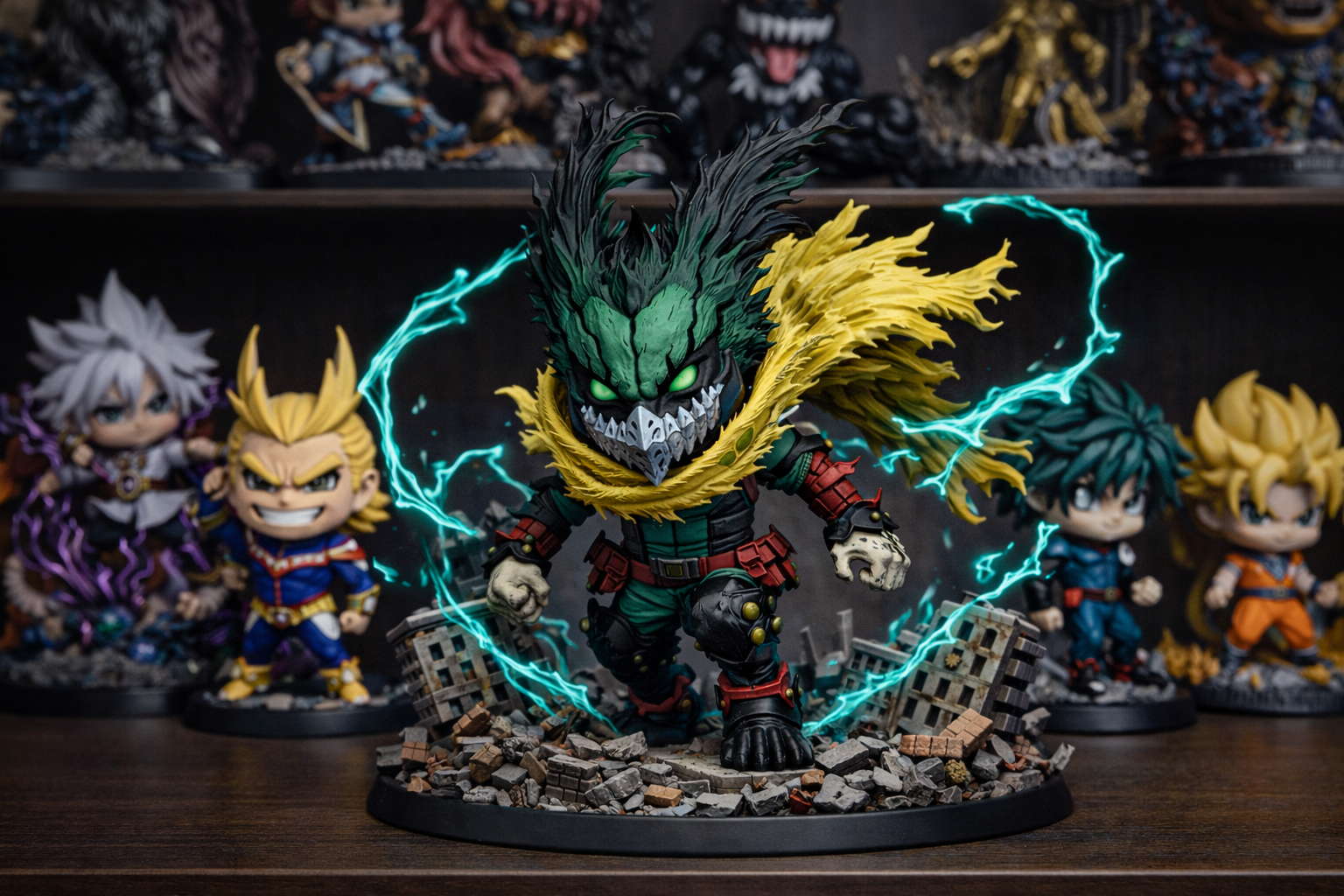 Emerald Fury Deku – Chibi Hero STL