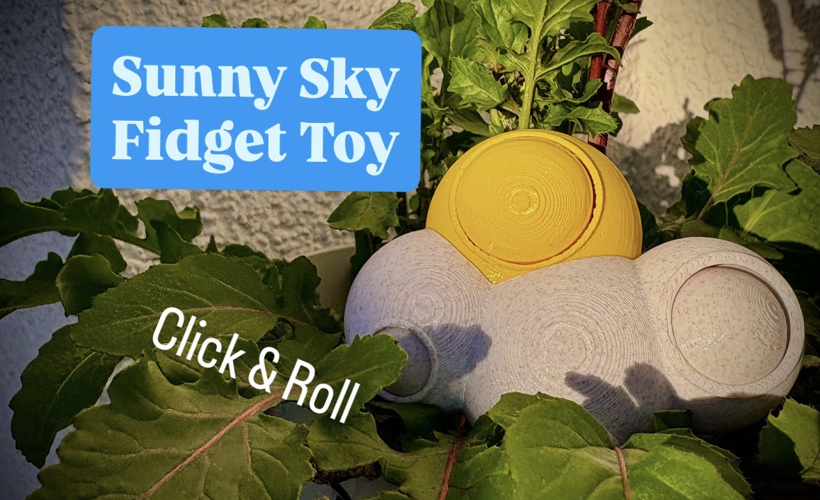 Sunny Sky Fidget | Clicky and Roller Ball Fidget Toy