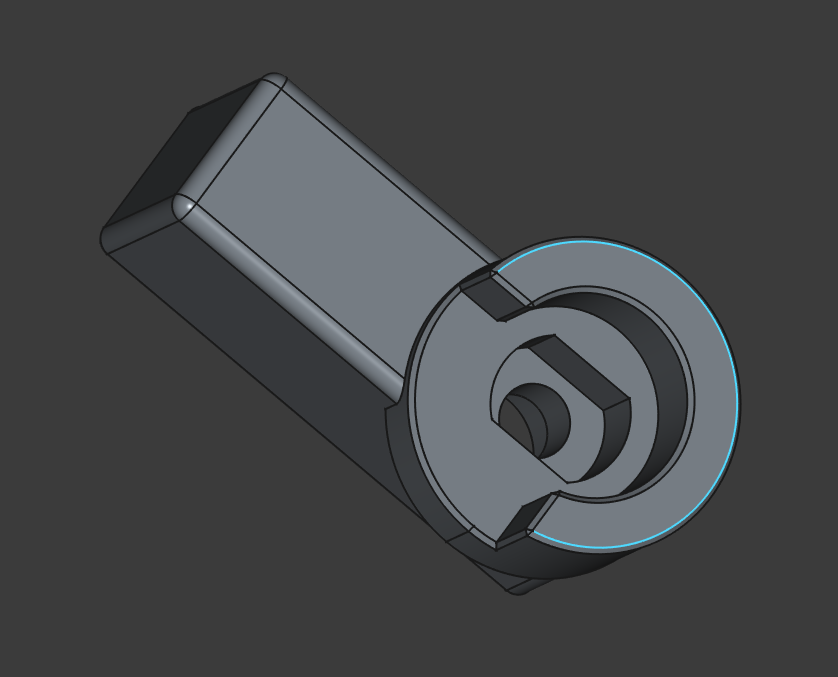 Klicka k rohacku KLUM CR38A 1/2" (STEP, FreeCAD)