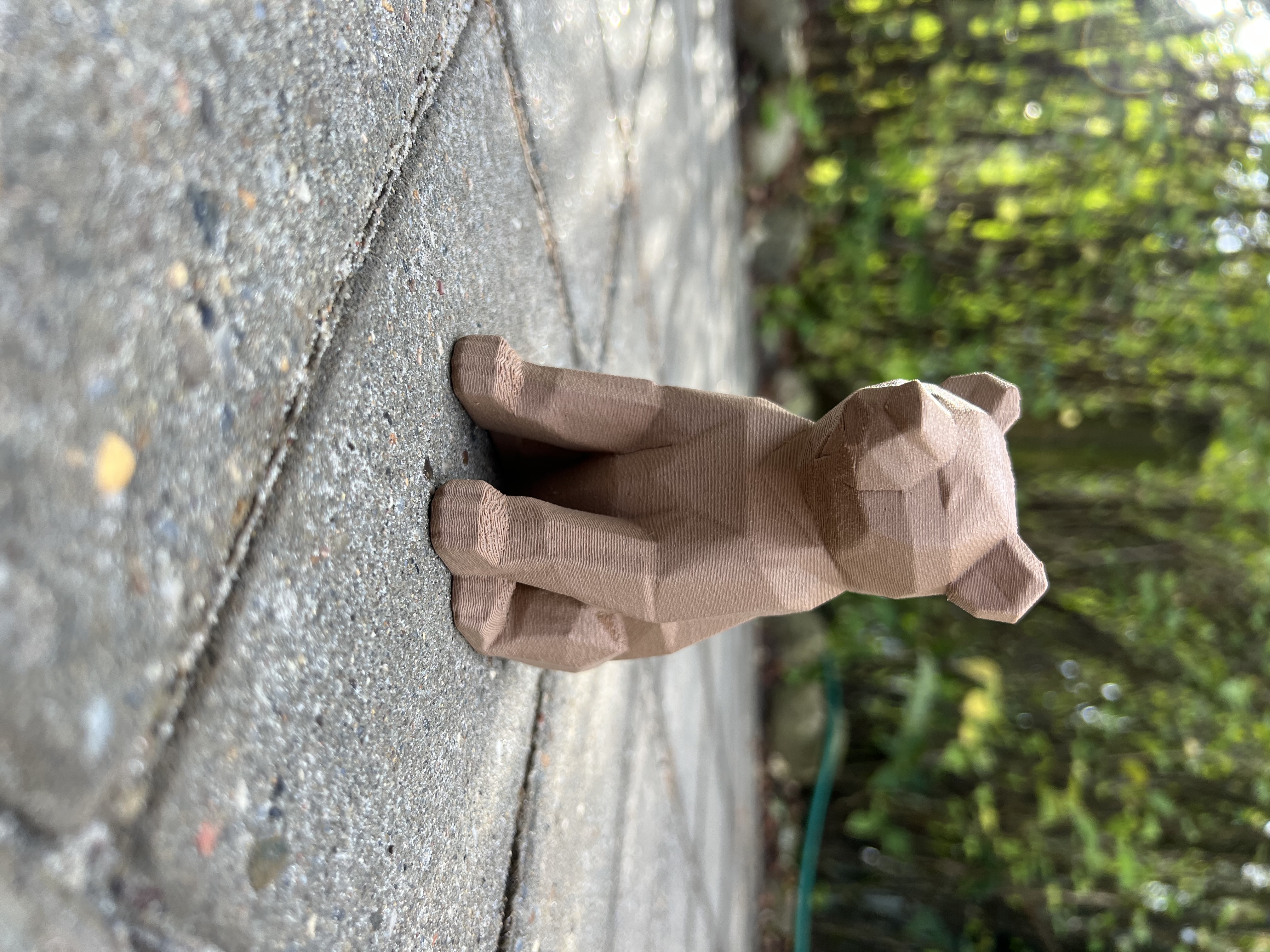 Low Poly Sitting Bear Cub