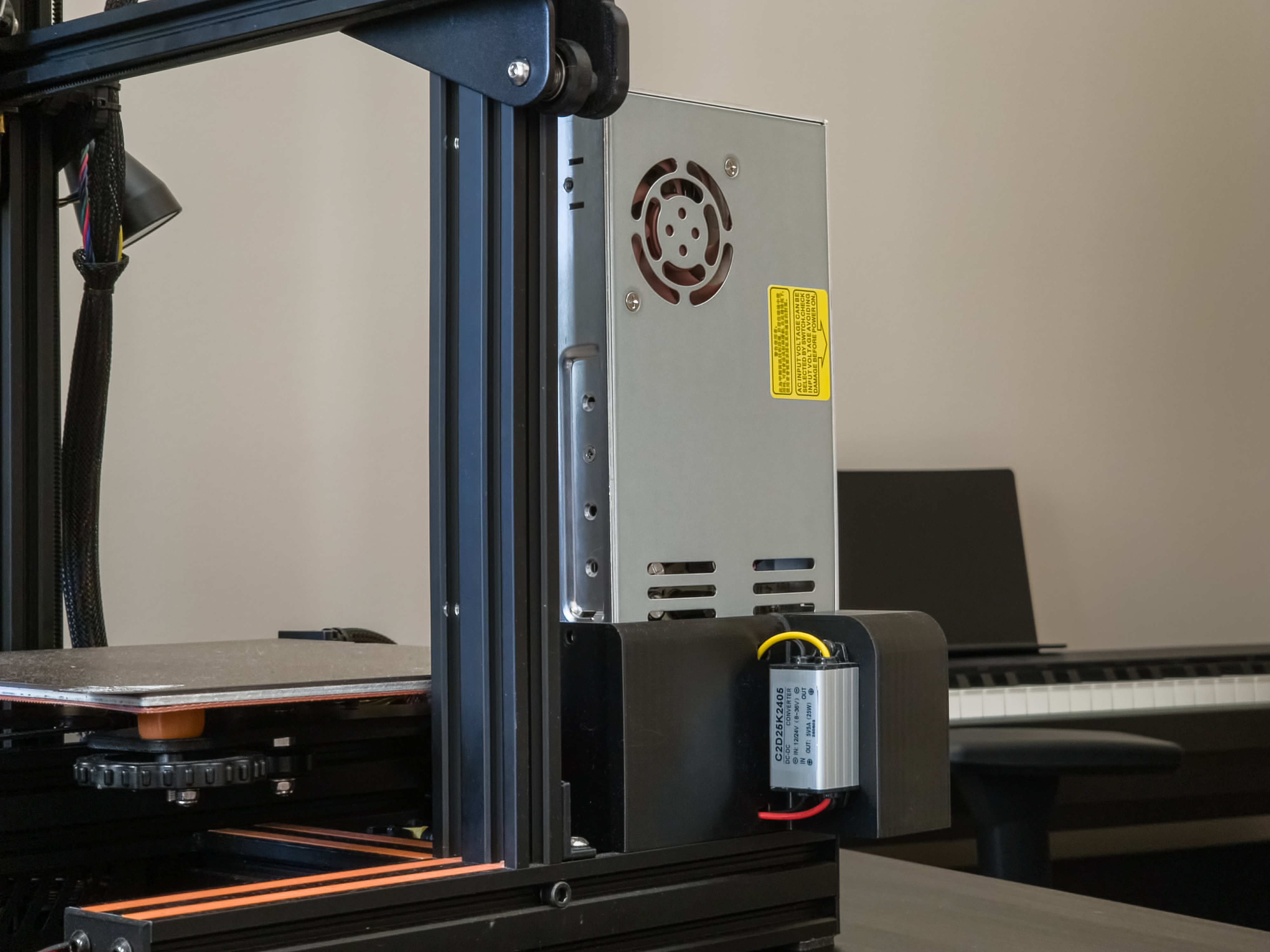 Mean Well LRS-350 PSU mount for Ender-3 style printers