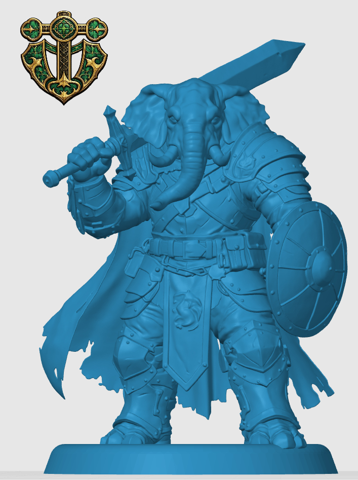 Miniatura 5 do modelo 3D Loxodon Fighter