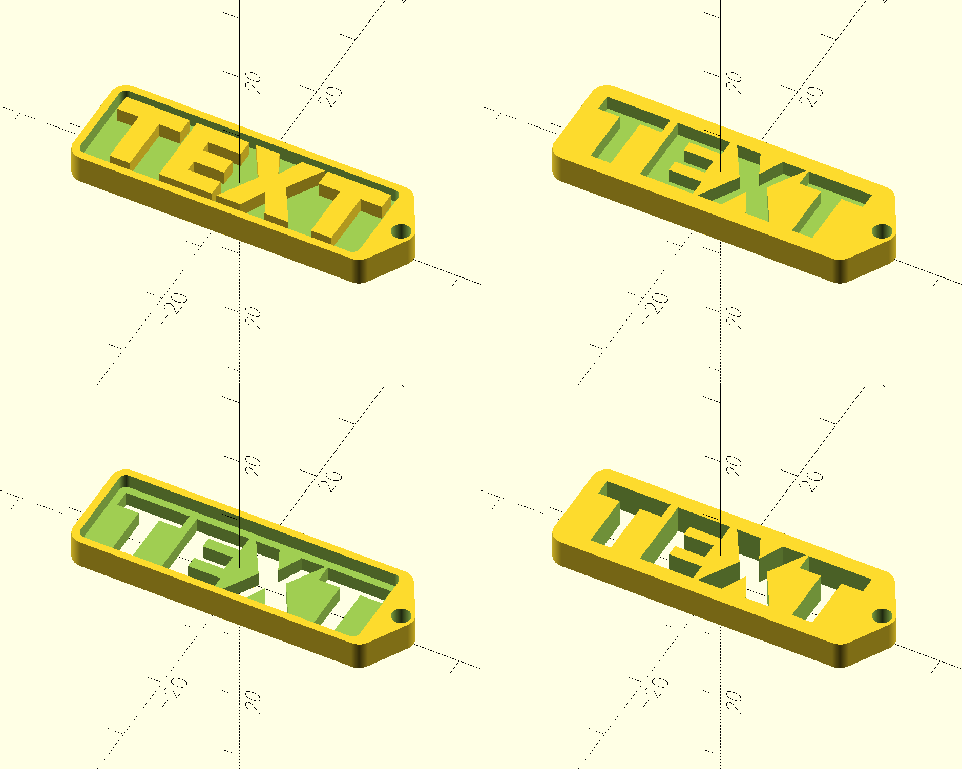 Customizable Keychain Tag