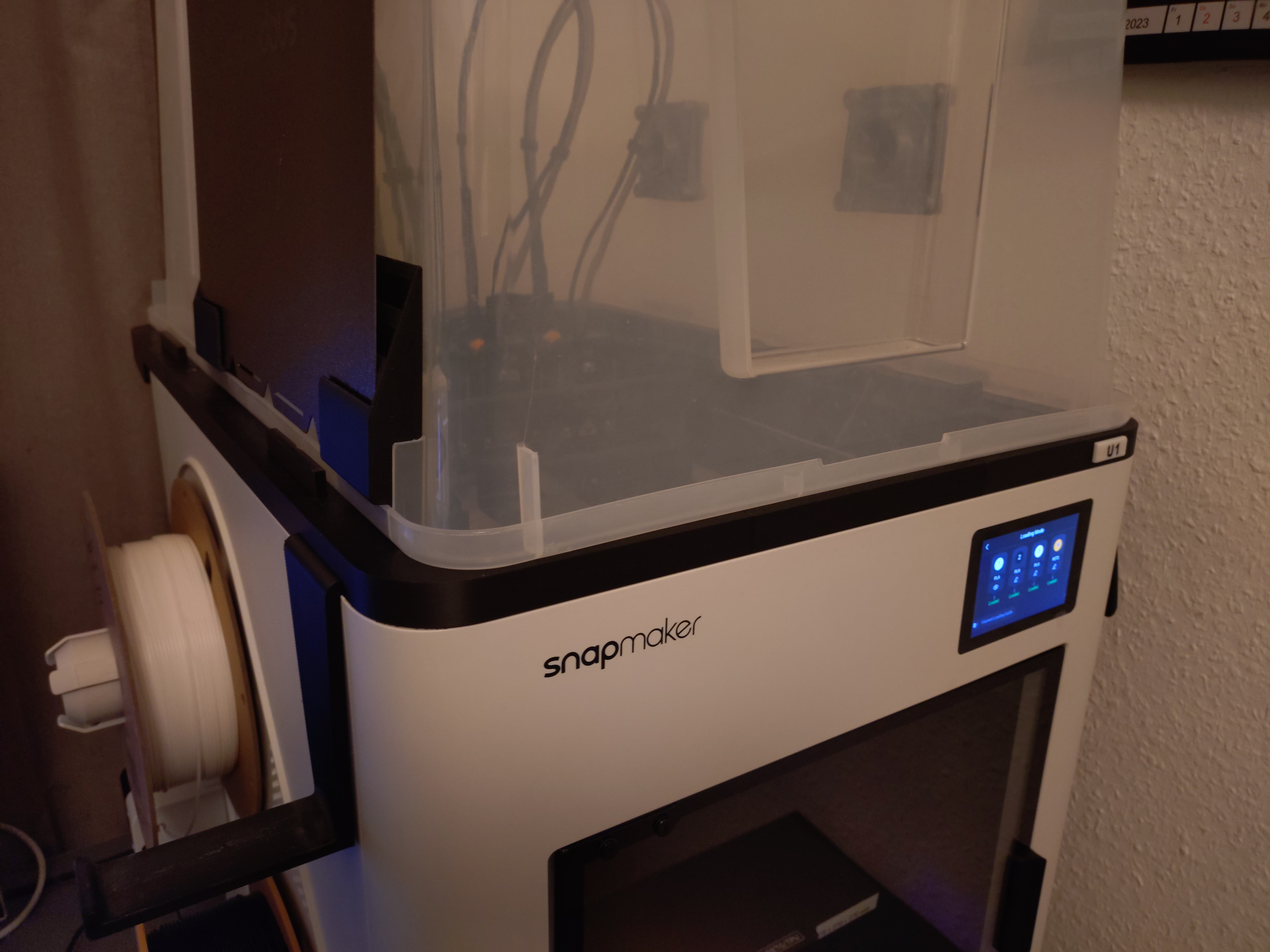 Snapmaker U1 Top Cover with Vent Opening and Front USB for IKEA Samla and Walmart Sterilite v2