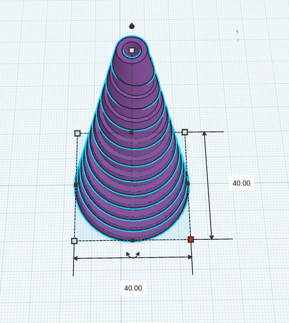 cone with helical grove