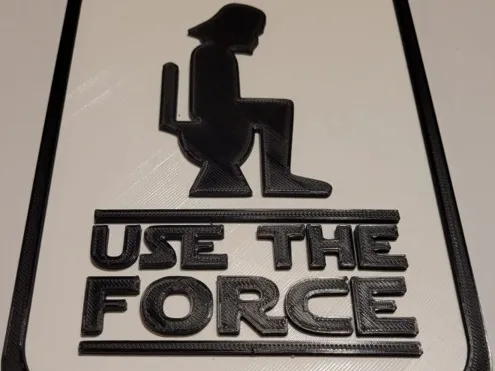 Use the force remix (with loop to hang on the wall)
