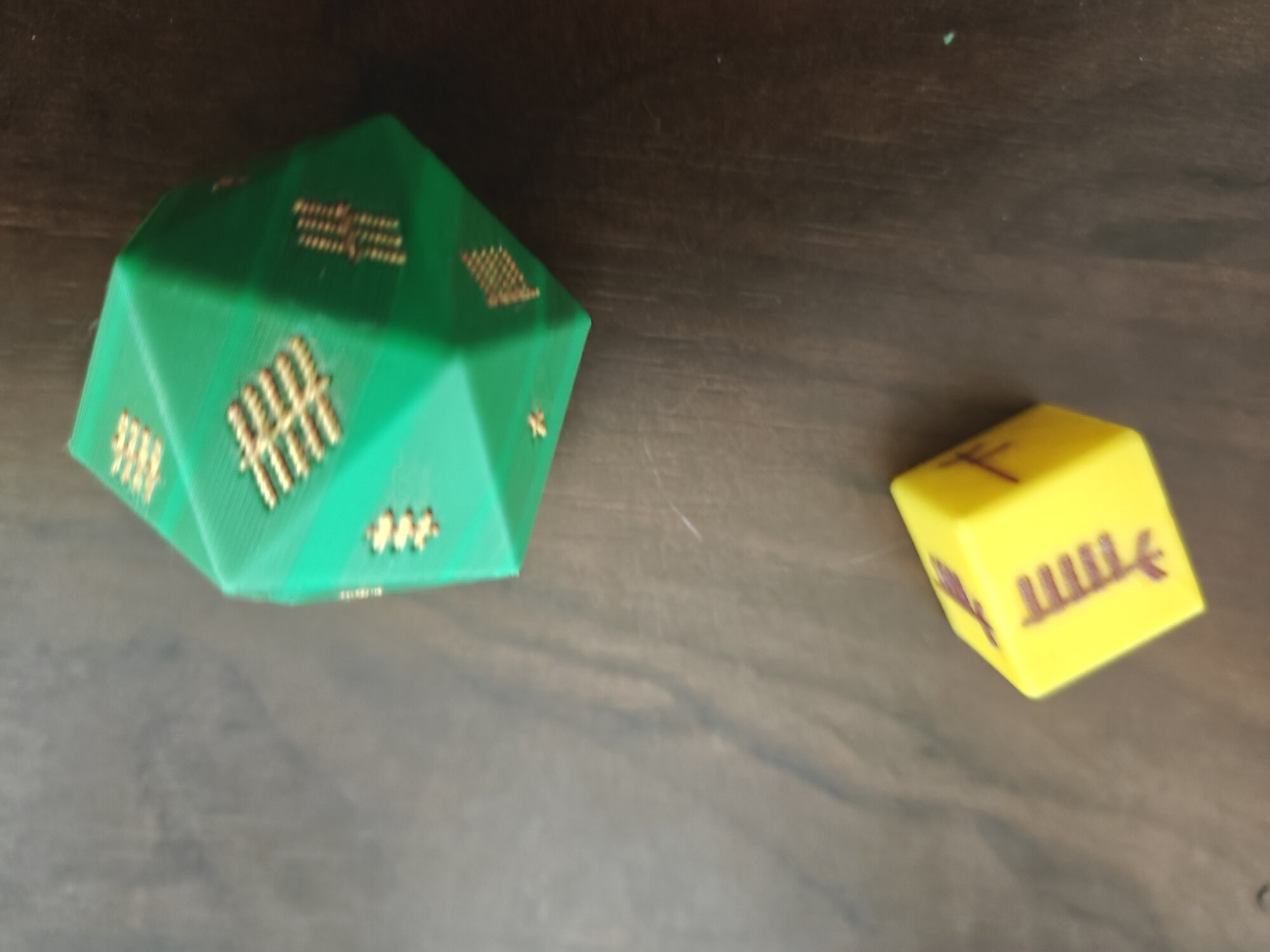 Custom Stroke Dice — a d20 + d6 you read by counting strokes