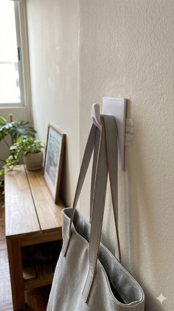 Minimalist Adhesive Wall Hook – No-Drill Wall Hook