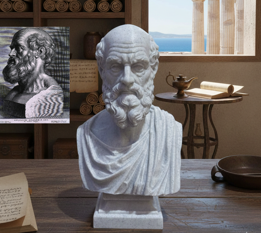 Hippocrates of Kos (Hippocrate de Kos) - Bust