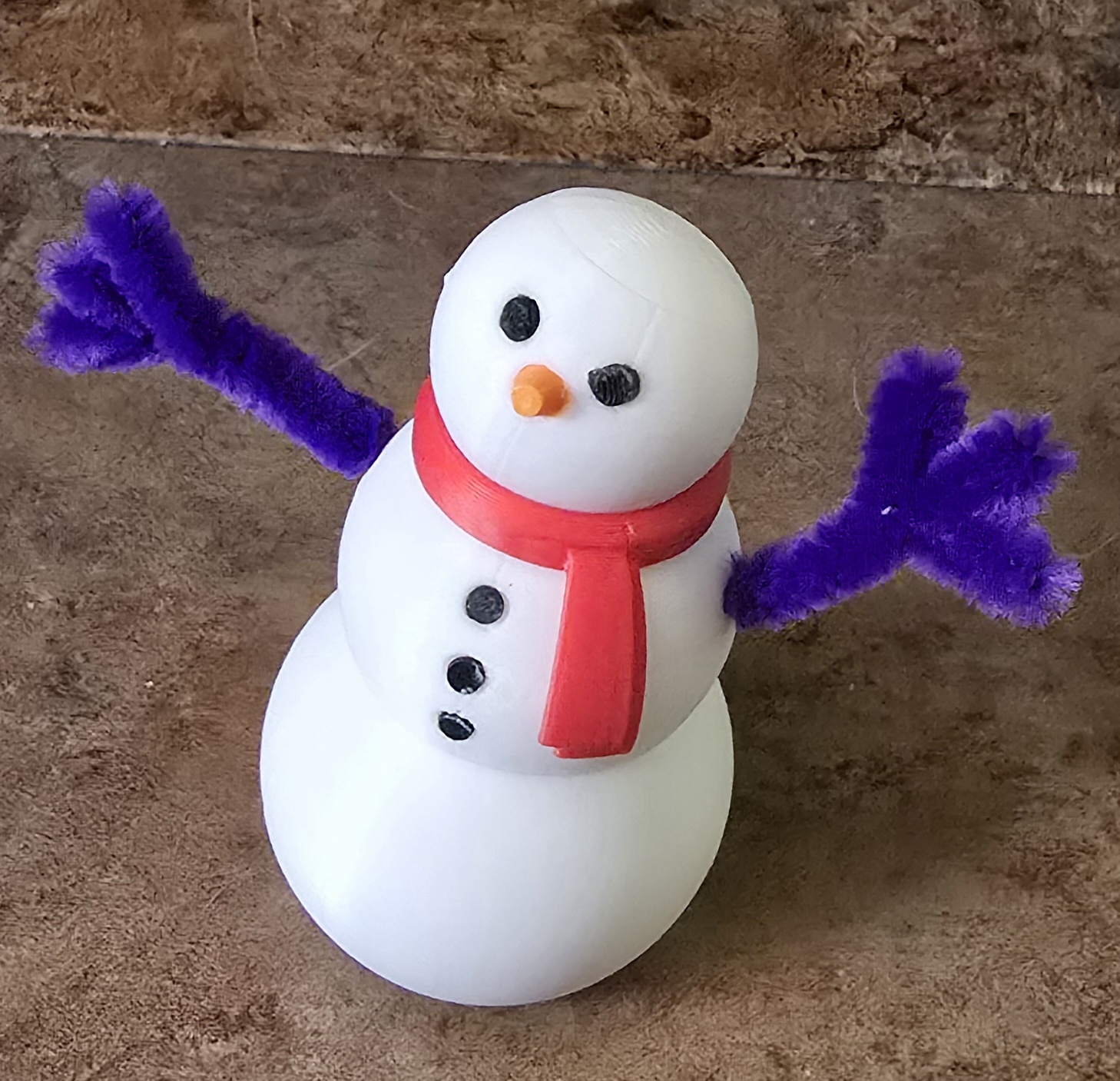 Snowman Hatless Head Cap 3D model thumbnail