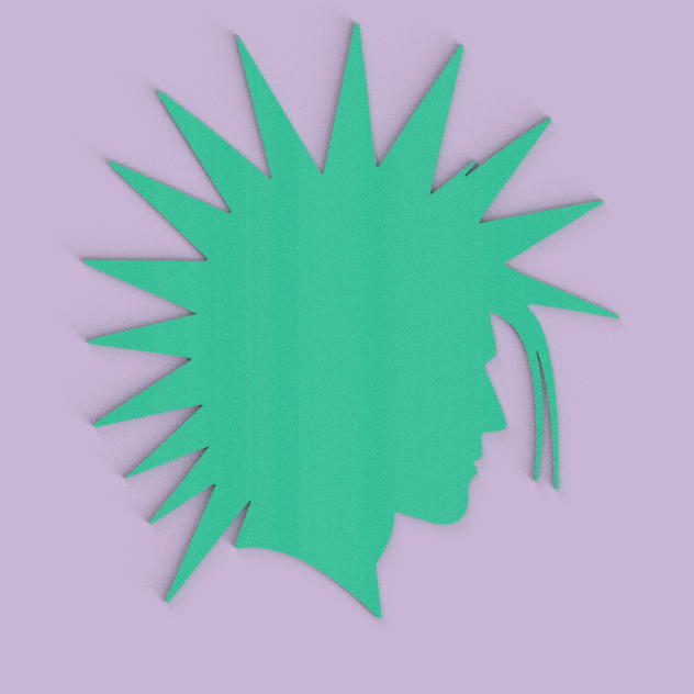 Punk Head Silhouette 3D model by PrintVision