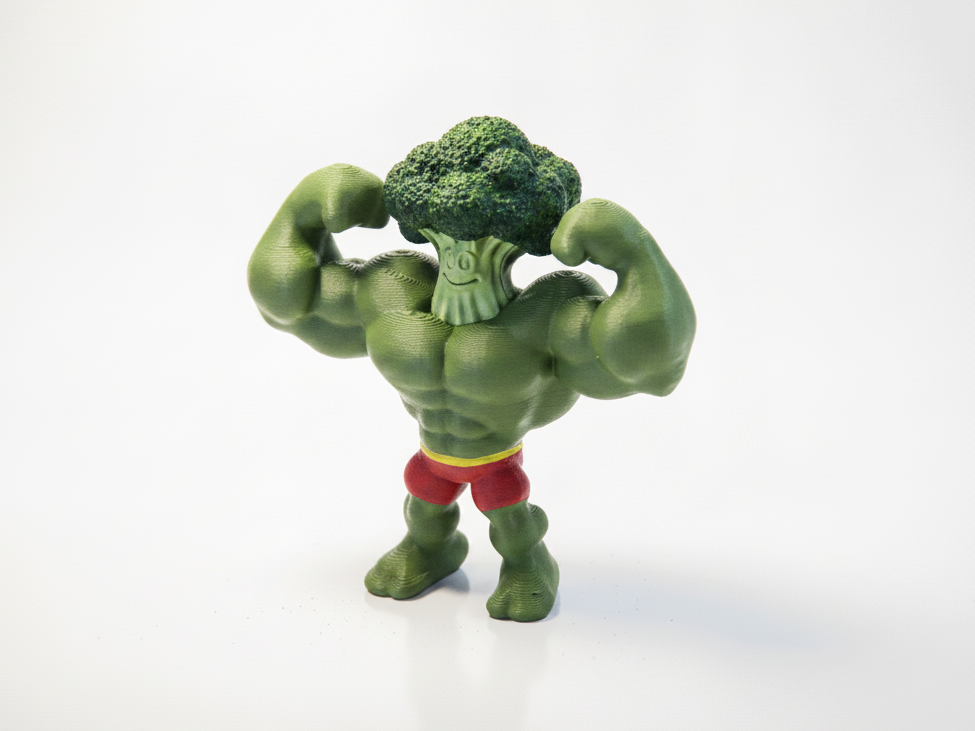 Broccoli Bodybuilder Figurine Novelty 3D Printable