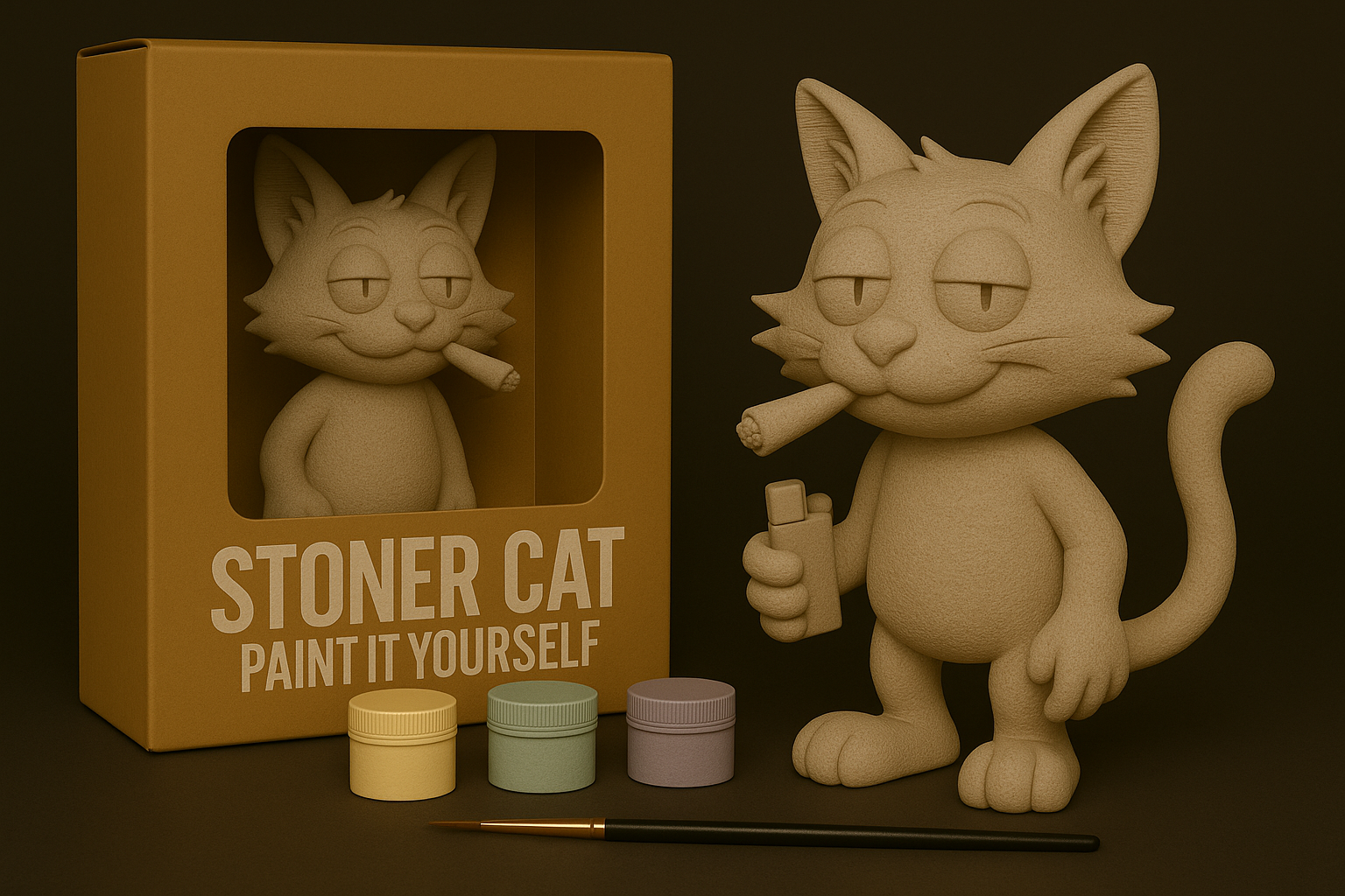 Stoner Cat – Paint-It-Yourself