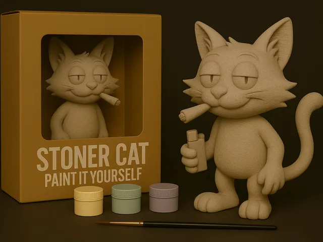 Stoner Cat – Paint-It-Yourself