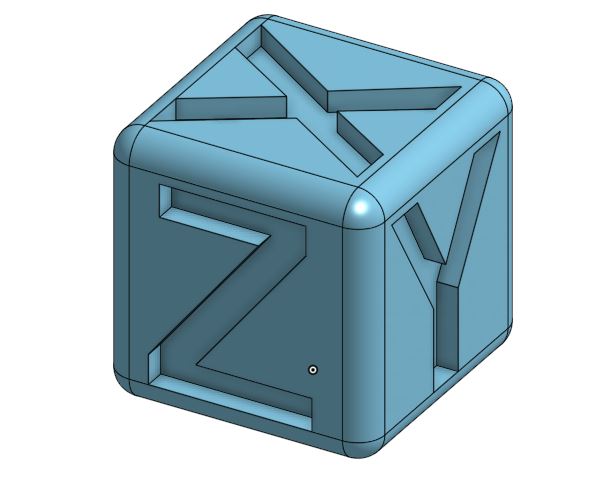 10mm XYZ Calibration Cube