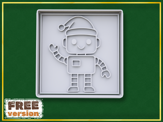 Christmas Robot Cookie Cutter