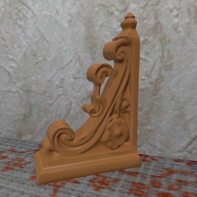 corbel Bookstand CNC Carving objekt Walldecoration