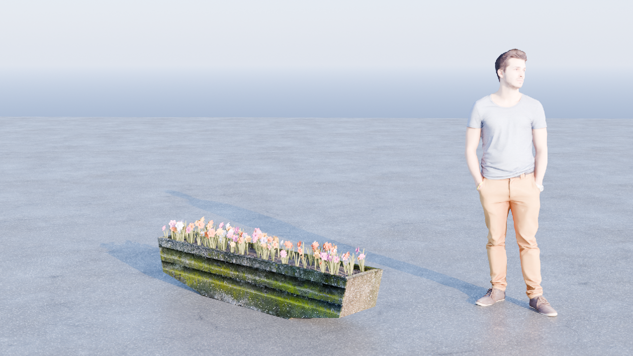 concrete flower pot - small