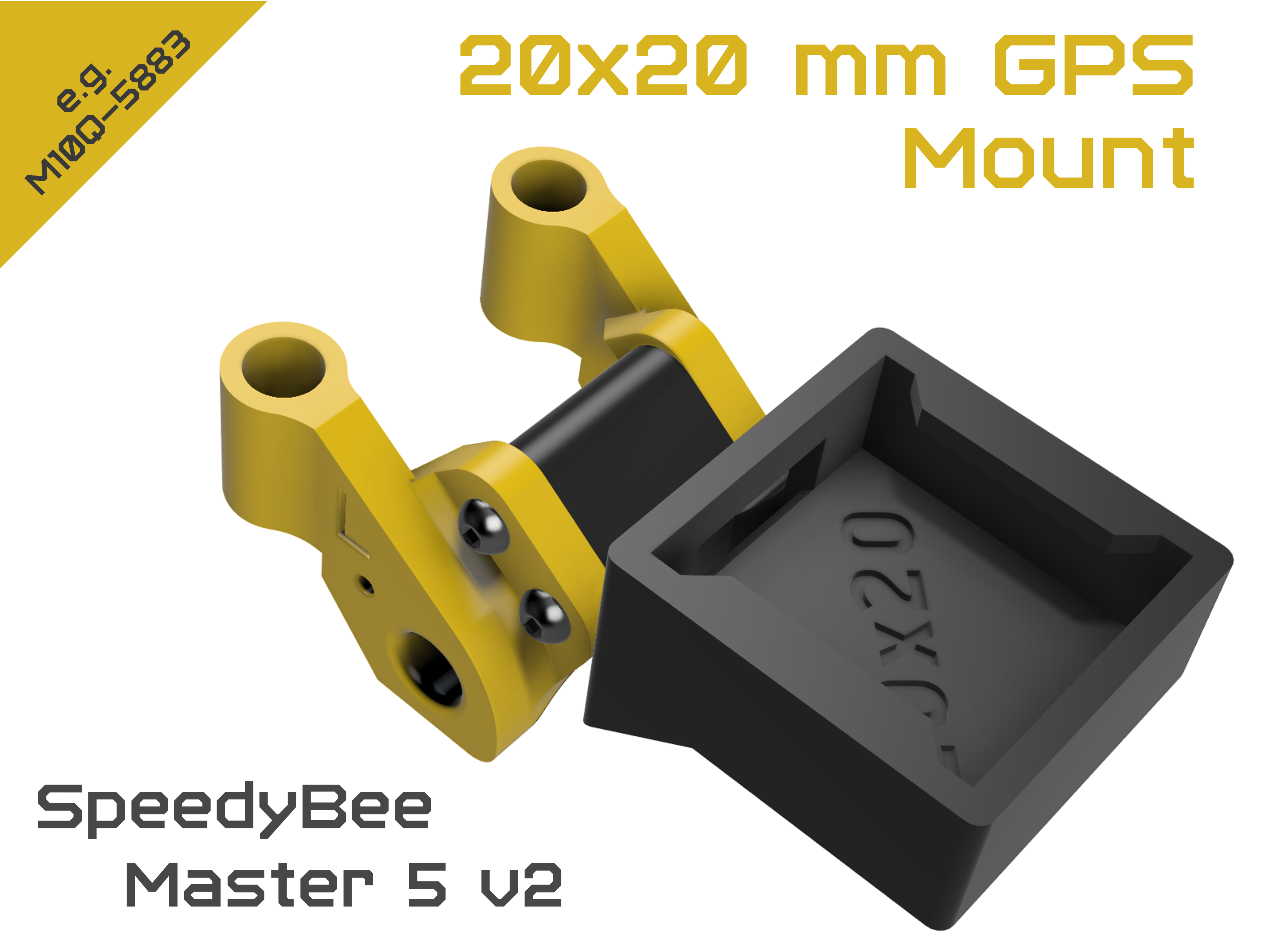 SpeedyBee Maser 5 v2 - Mateksys M10Q-5883 GPS Compass Mount Rear (20x20 mm)