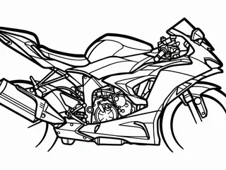 塗り絵 Kawasaki Ninja ZX-6R Wall Art by Teo_211 | Download free STL model