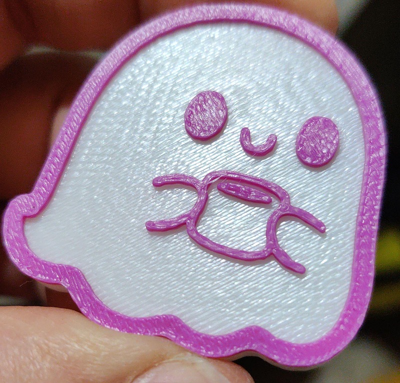 Ghost Drinking Coffee Fridge Magnet