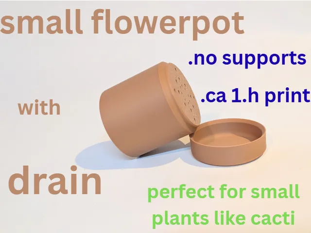 kleiner minimalistischer Blumentopf mit eigenem Abfluss