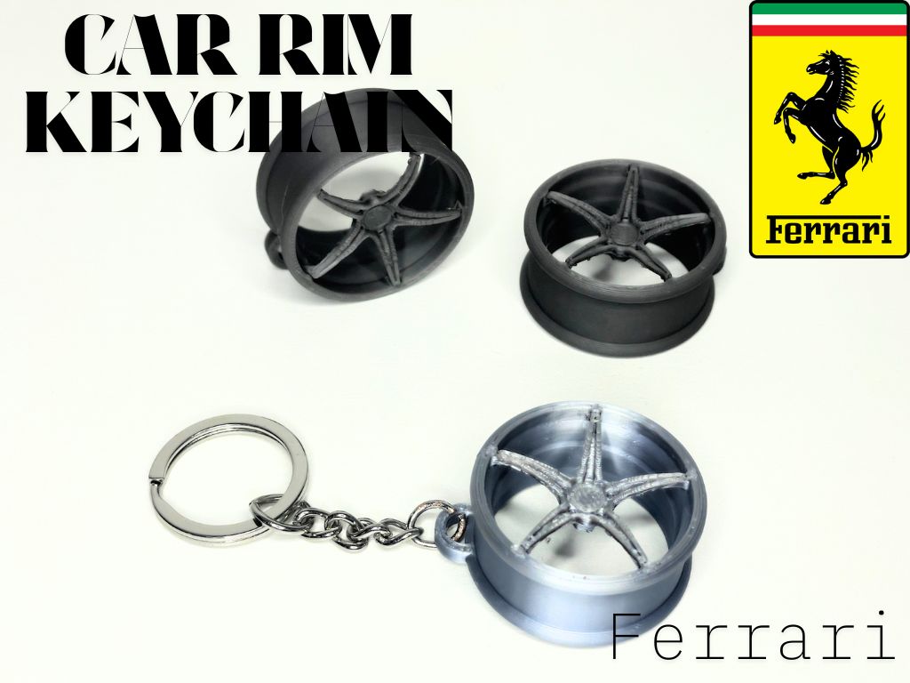 Car Rim Keychain - FERRARI