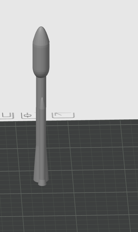 A model falcon rocket