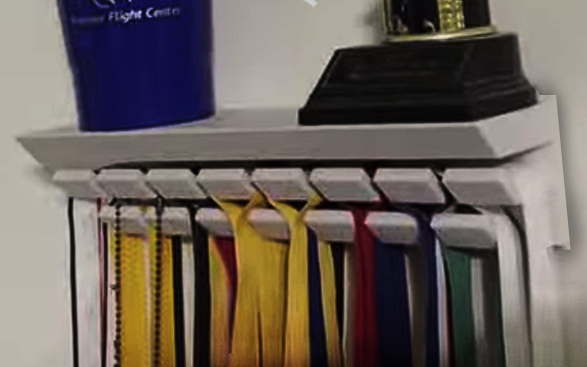 Wall-mounted Medal Rack & Shelf
