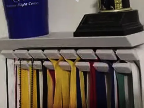 Wall-mounted Medal Rack & Shelf
