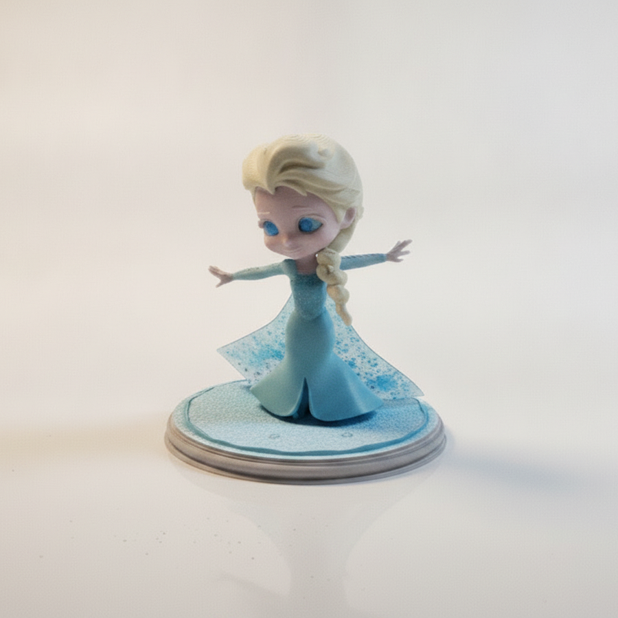 Chibi Elsa From Frozen Ice Queen Figurine 3D Printable
