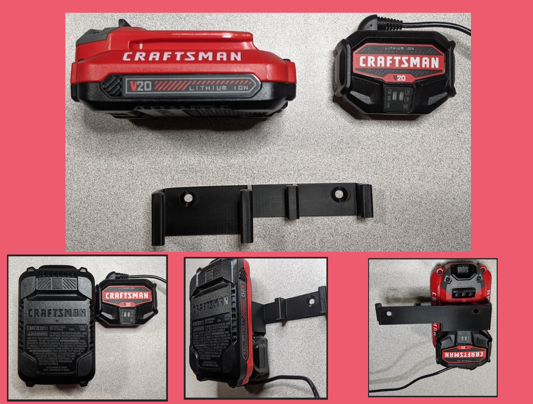 Craftsman V20 Charging Station Bracket Mount