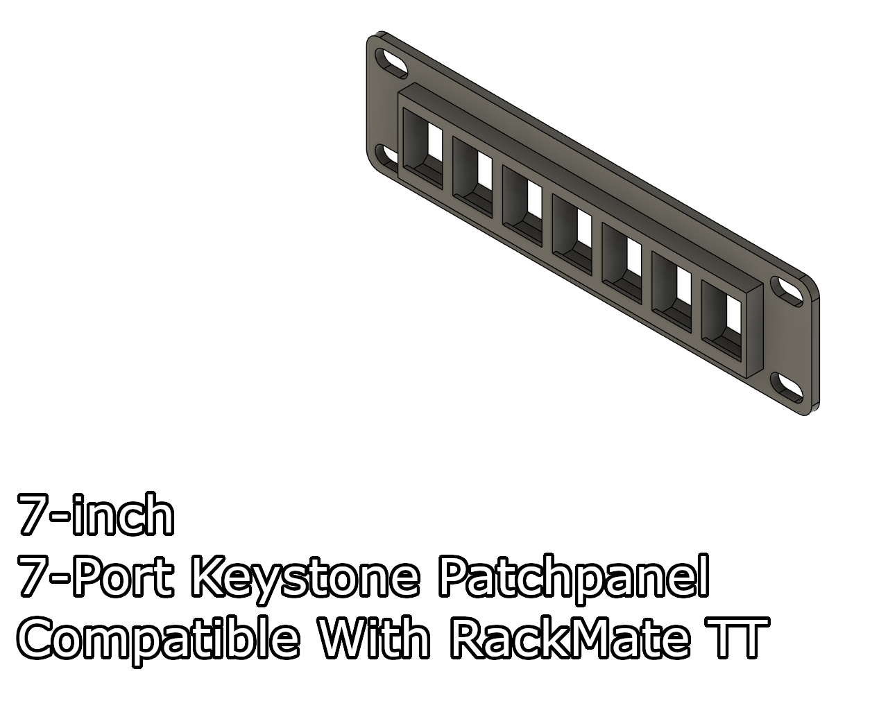 7-inch Keystone Patchpanel x7 ports