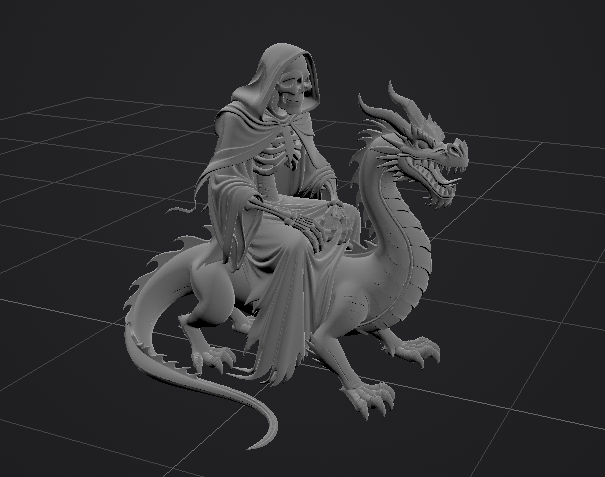 grim reaper on a dragon