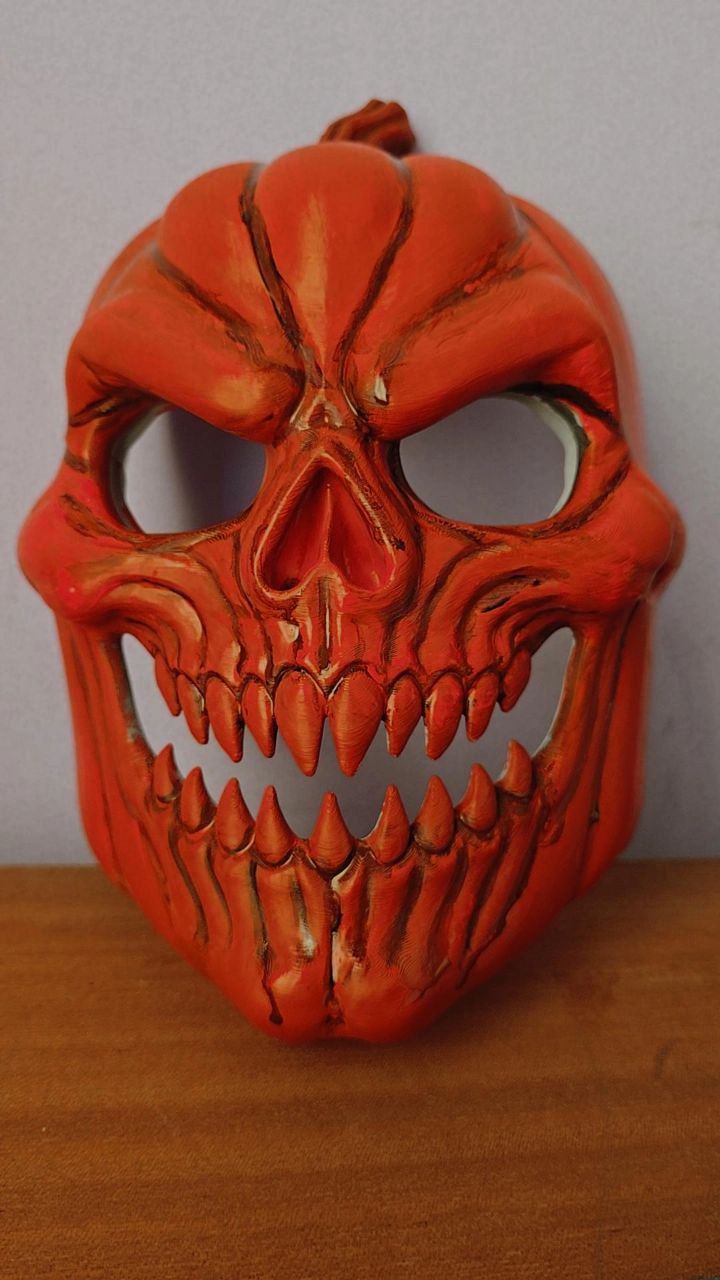 Miniatura 2 do modelo 3D Pumpkin Skull Mask