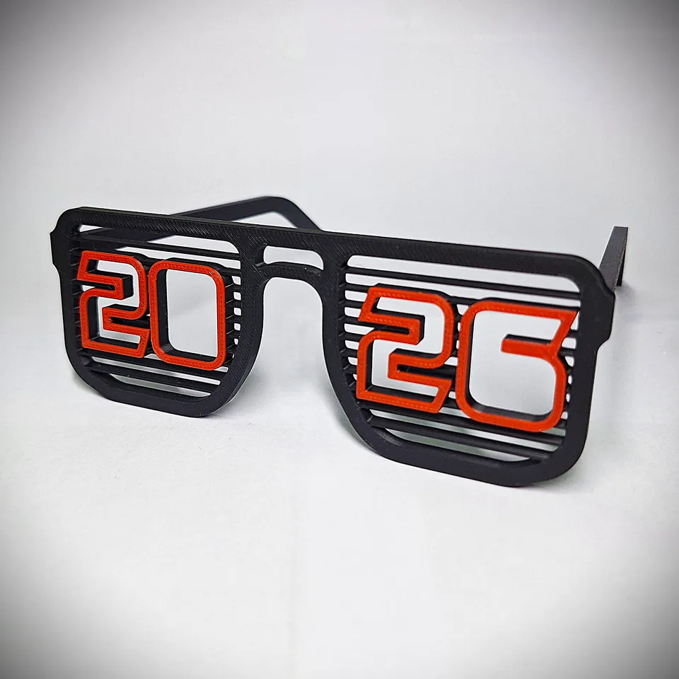 new year glasses 2026 - retro stylepioterzero | download free