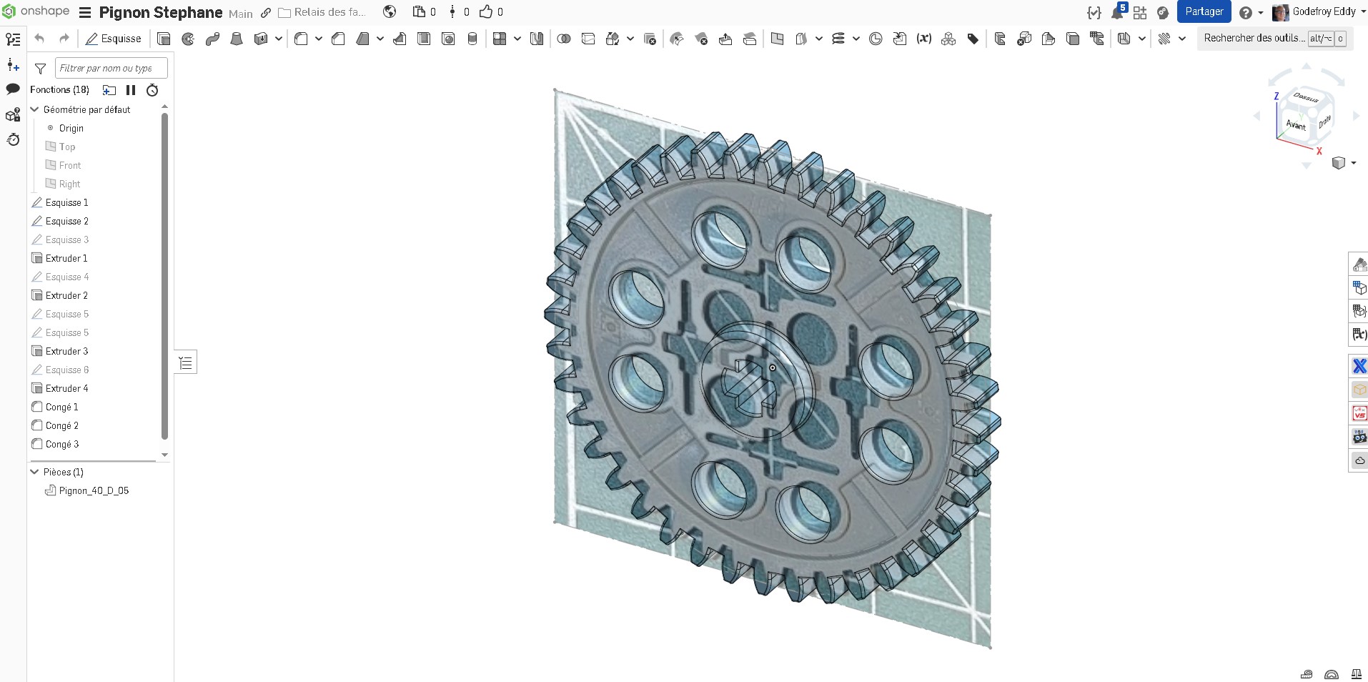 Pignon de transmission Lego