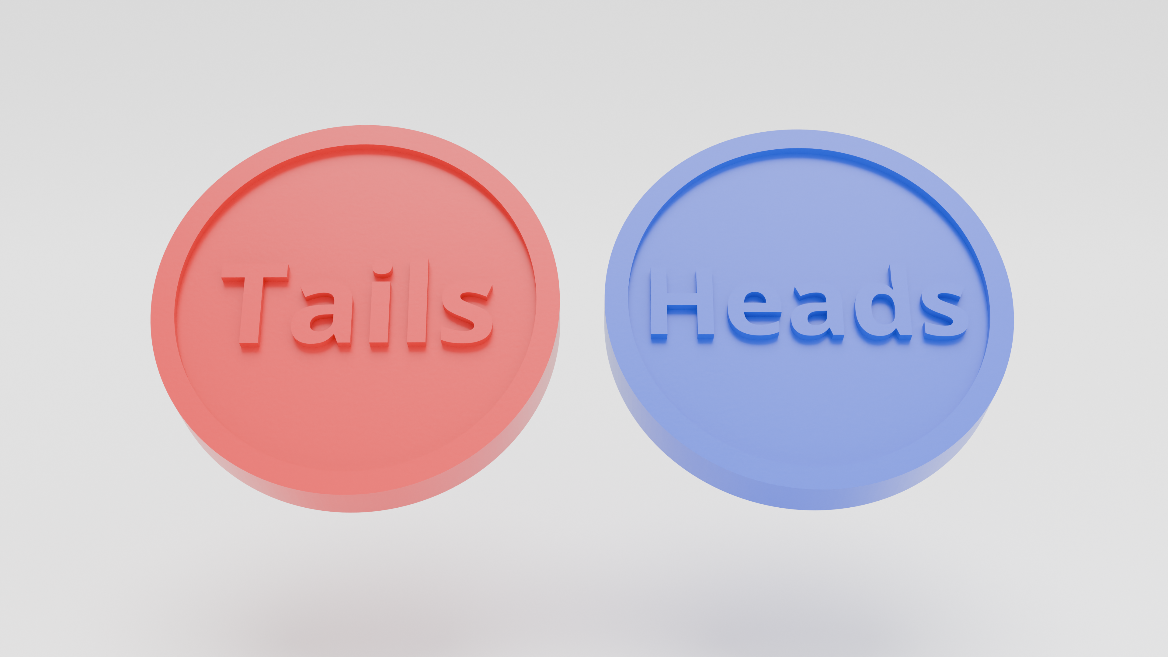 Double Sided Decision Coin (Heads/Tails), fast print 3D model by Dan