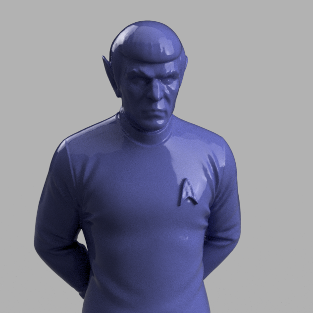 Vulcan Starfleet Officer Statue